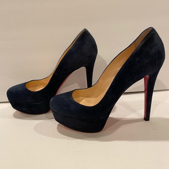 Christian Louboutin suede pumps heels blue 36